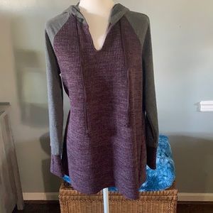 NWT Purple/Gray Raglan Sweater